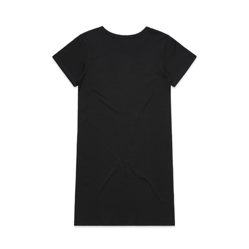 BLACK - BACK wo's-mika-organic-s/s-dress-black-back